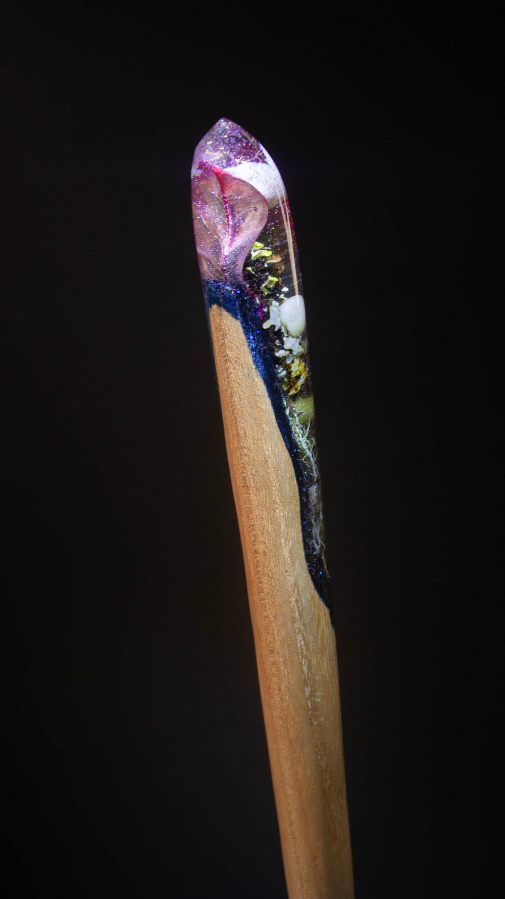 RED LEAF - HAIR STICK