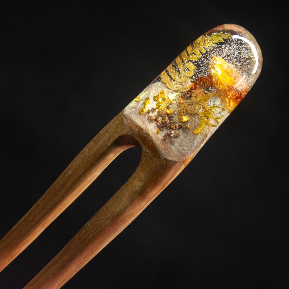 GOLDEN MUSHROOM - HAIR FORK