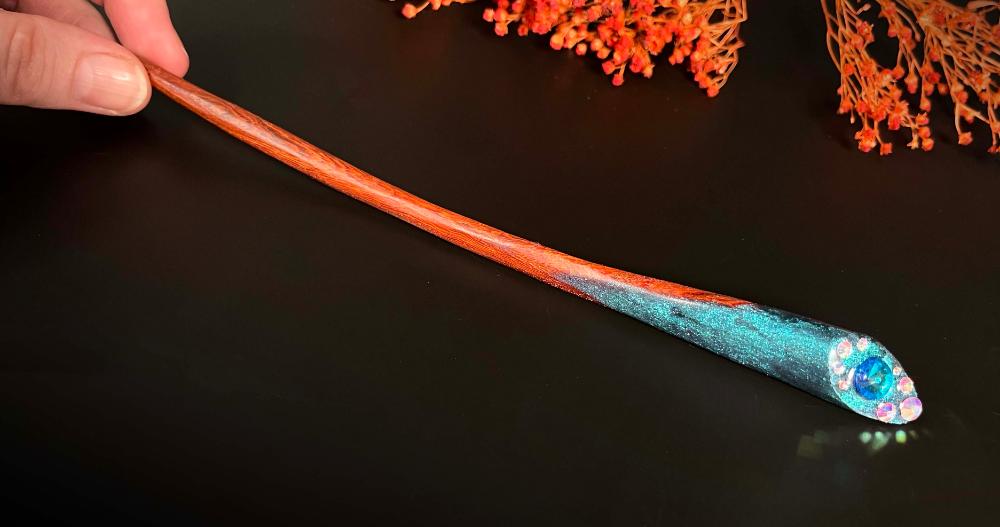 MYSTIC TEAL - HAIR STICK