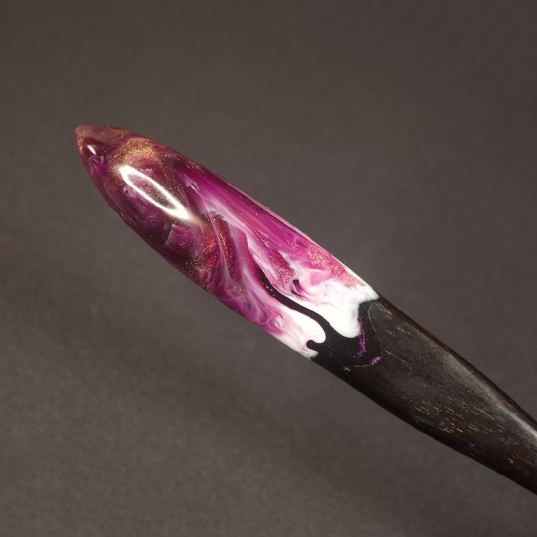 PURPLE SWIRLS - HAIR STICK