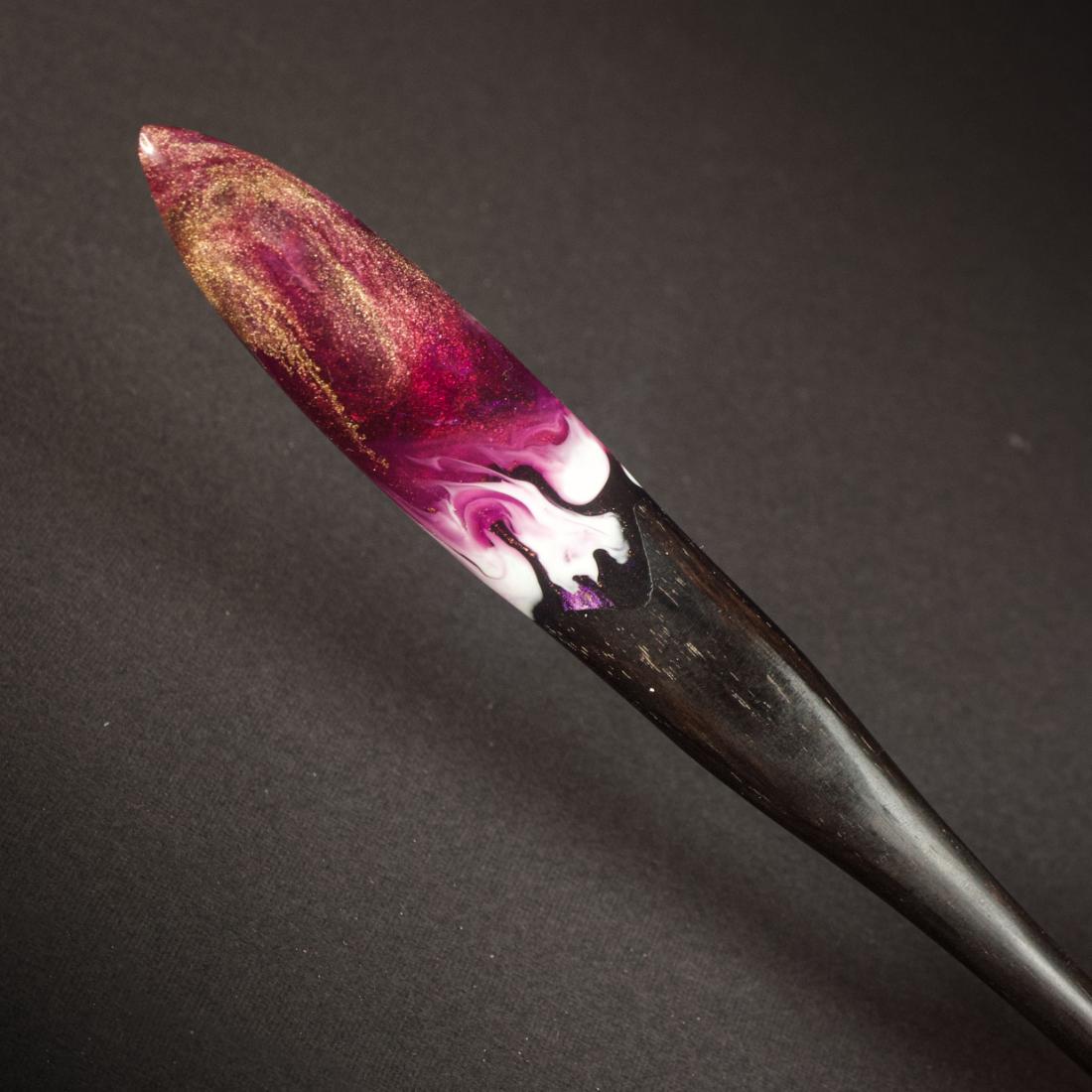 PURPLE SWIRLS - HAIR STICK