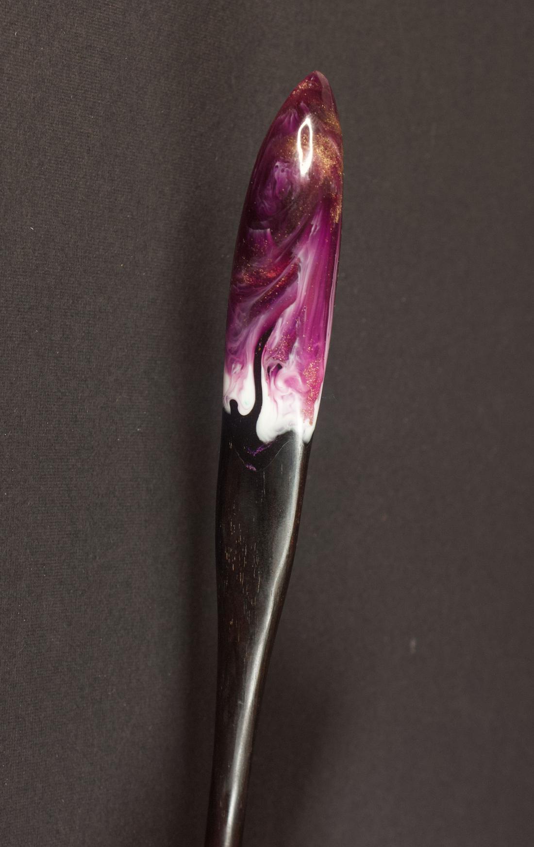 PURPLE SWIRLS - HAIR STICK