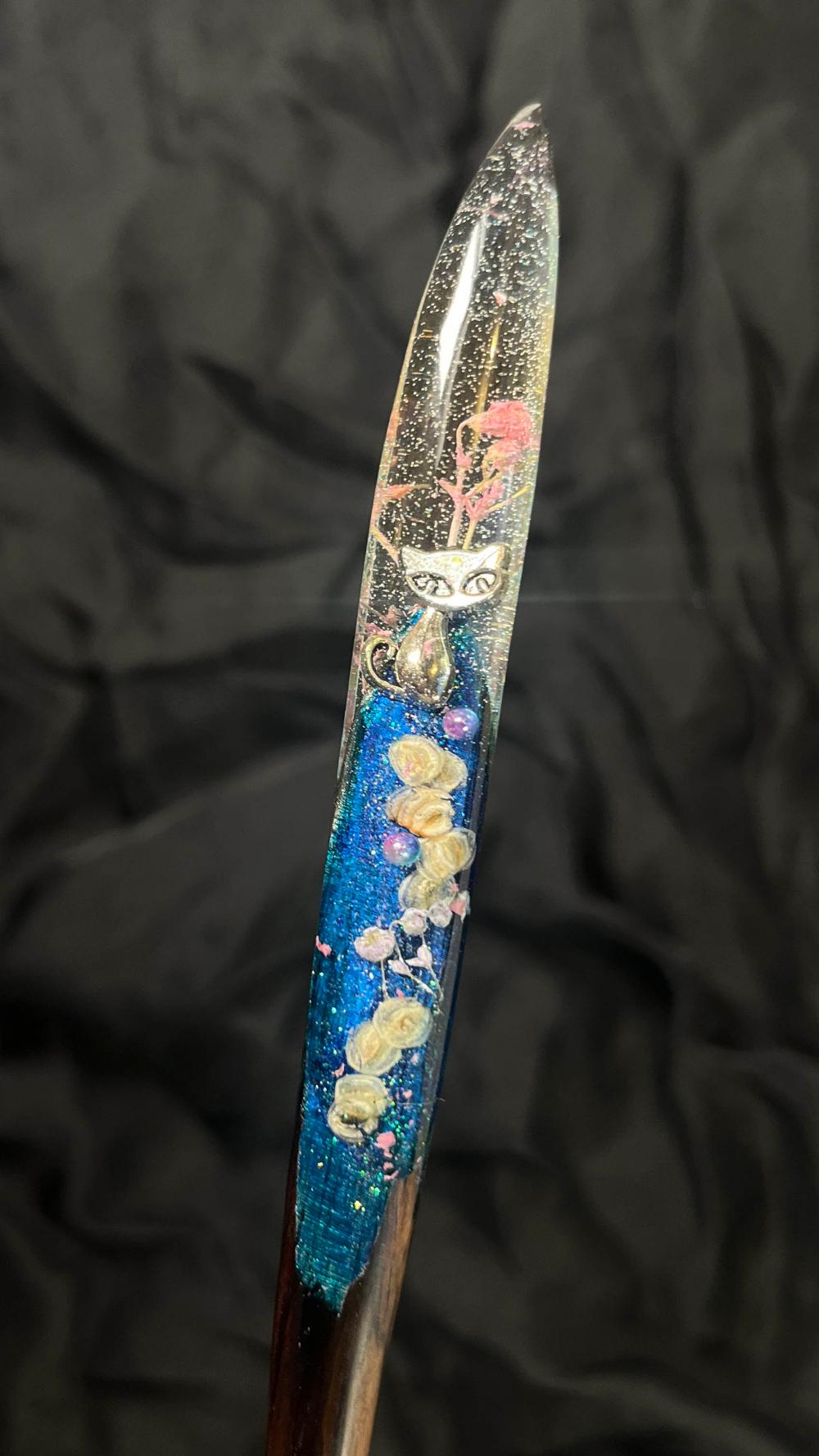 SILVER CAT - HAIR STICK