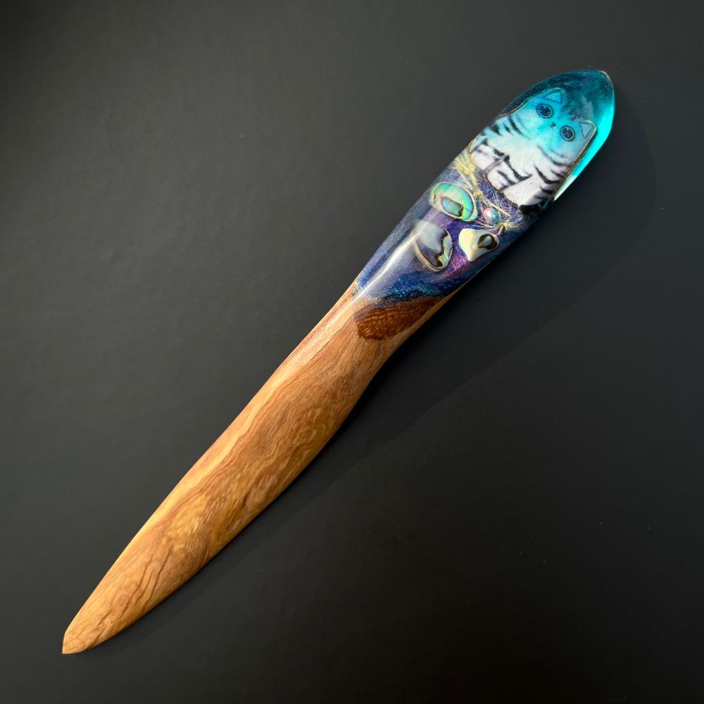 CAT AND SHELLS - HAIR STICK