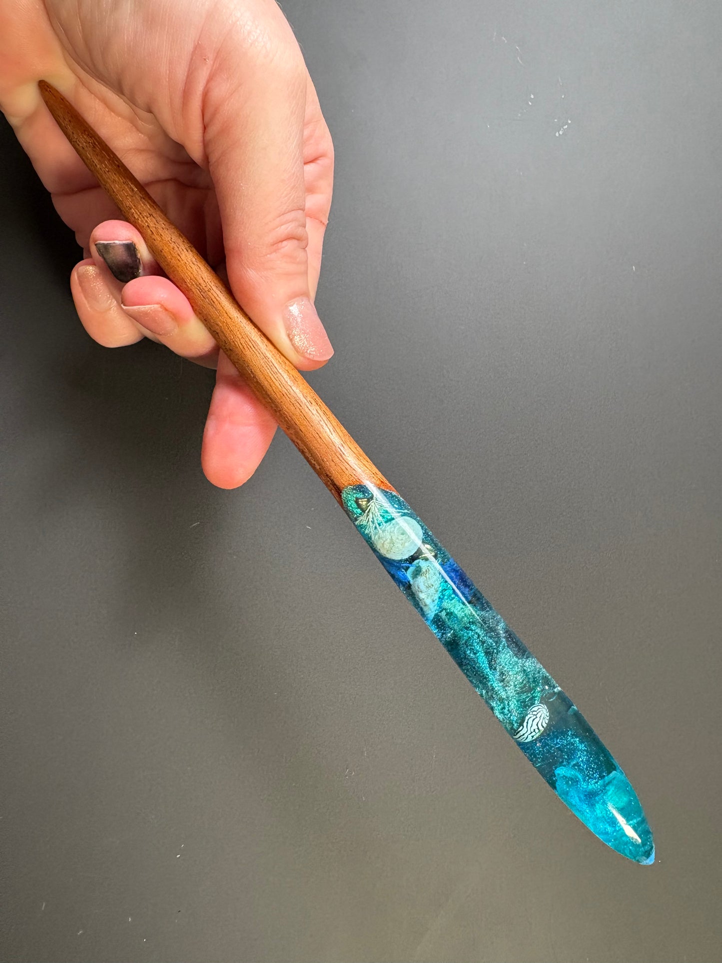 BLUE DEPTHS - HAIR STICKS