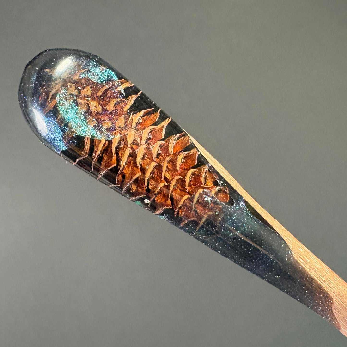 TEAL FOREST - HAIR STICK