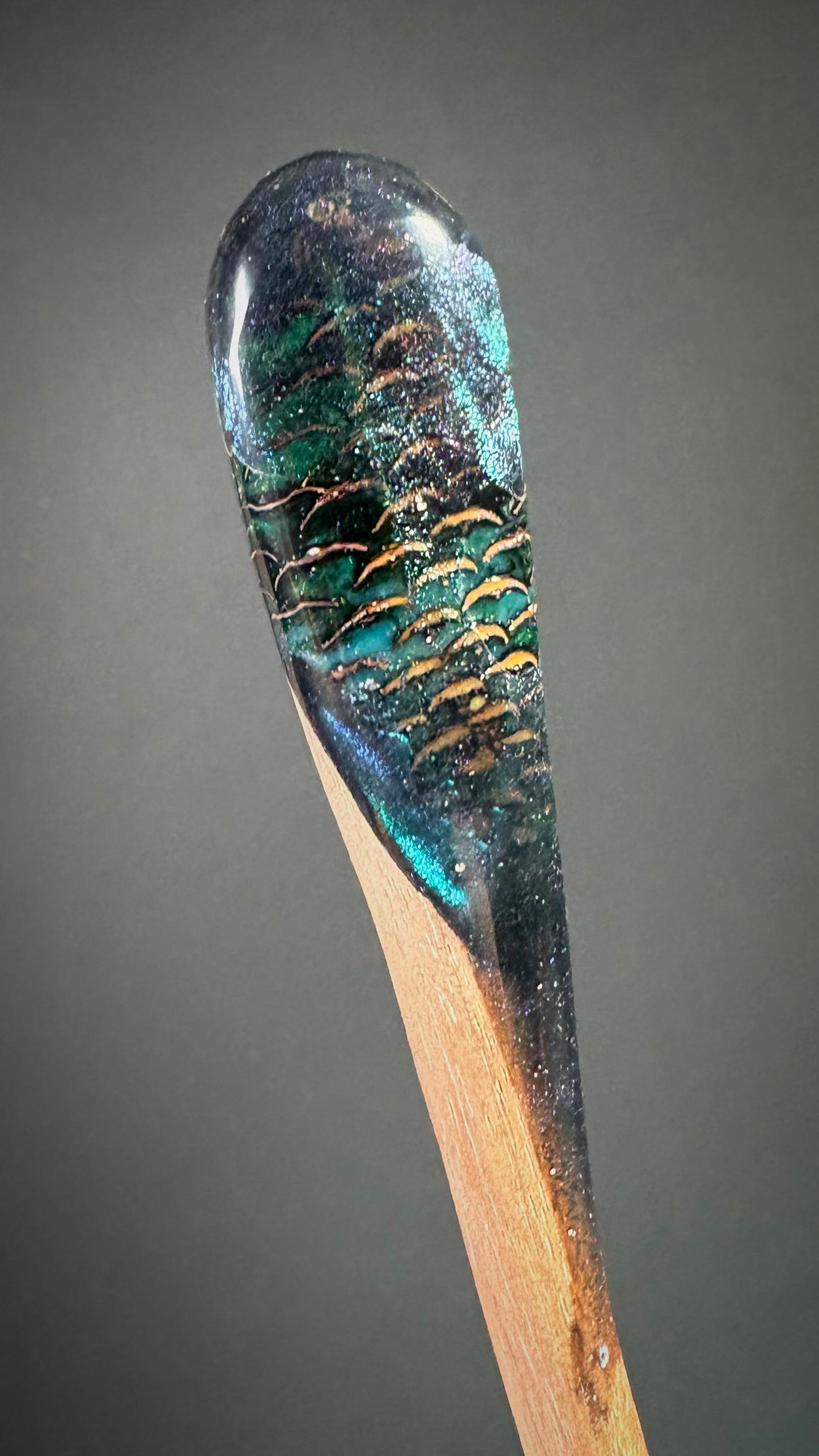 TEAL FOREST - HAIR STICK