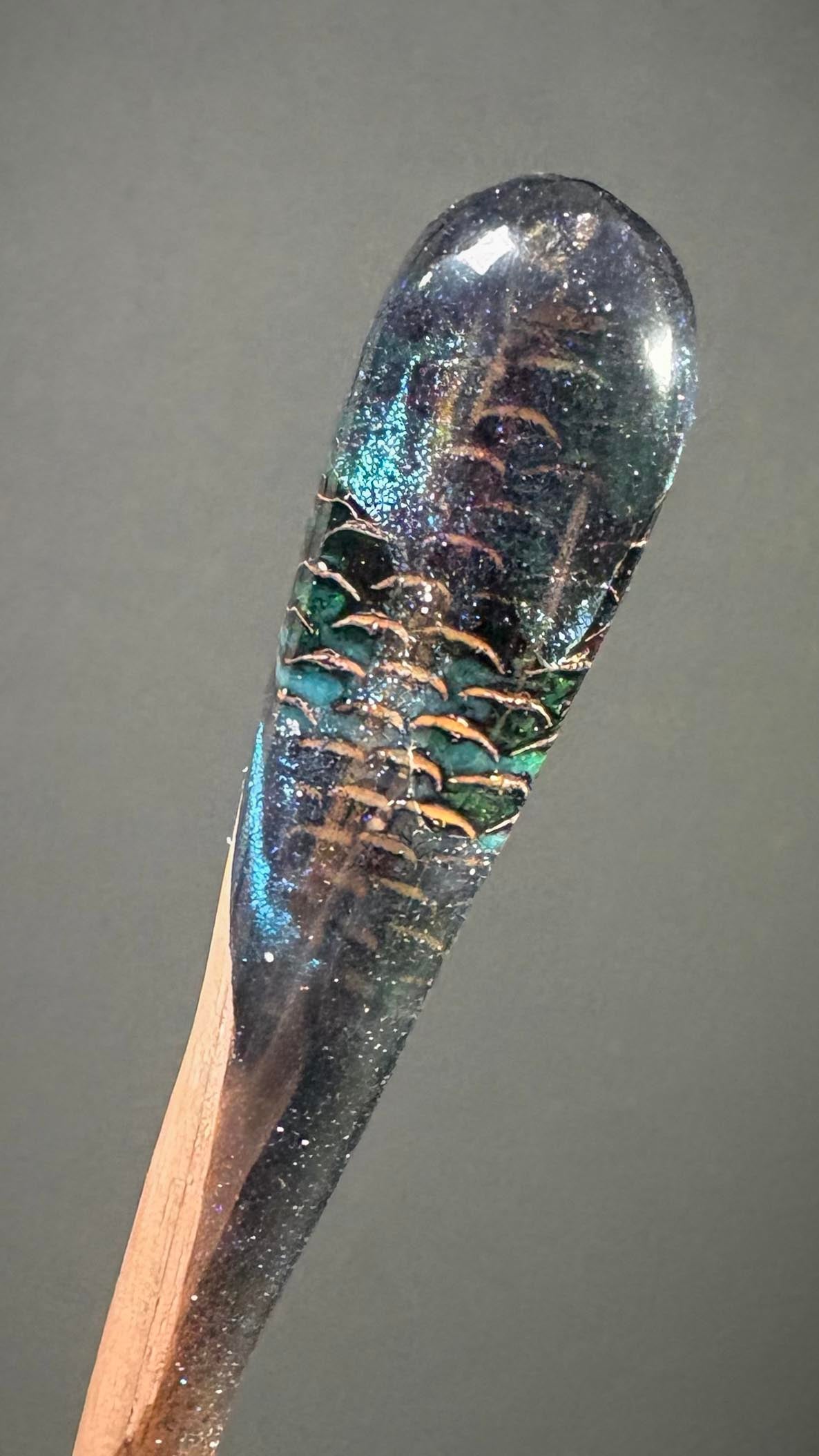 TEAL FOREST - HAIR STICK