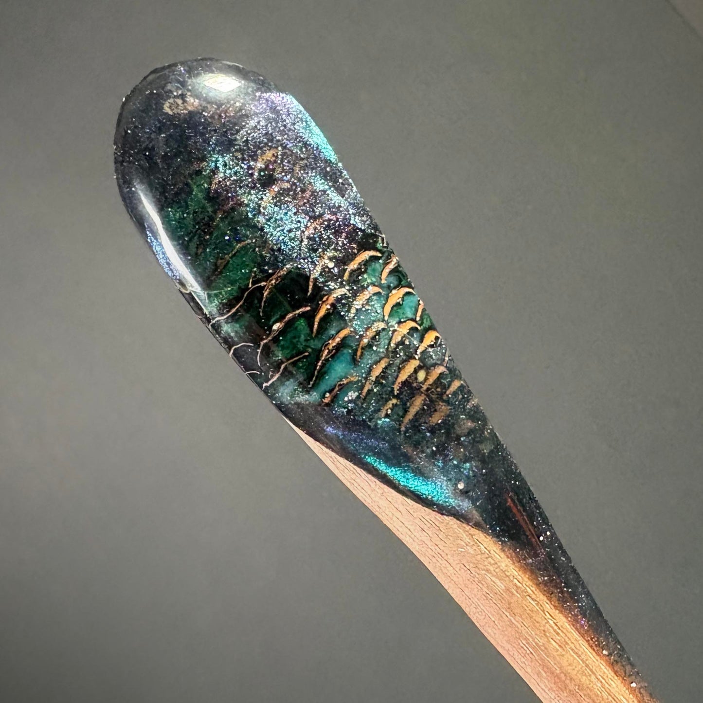 TEAL FOREST - HAIR STICK