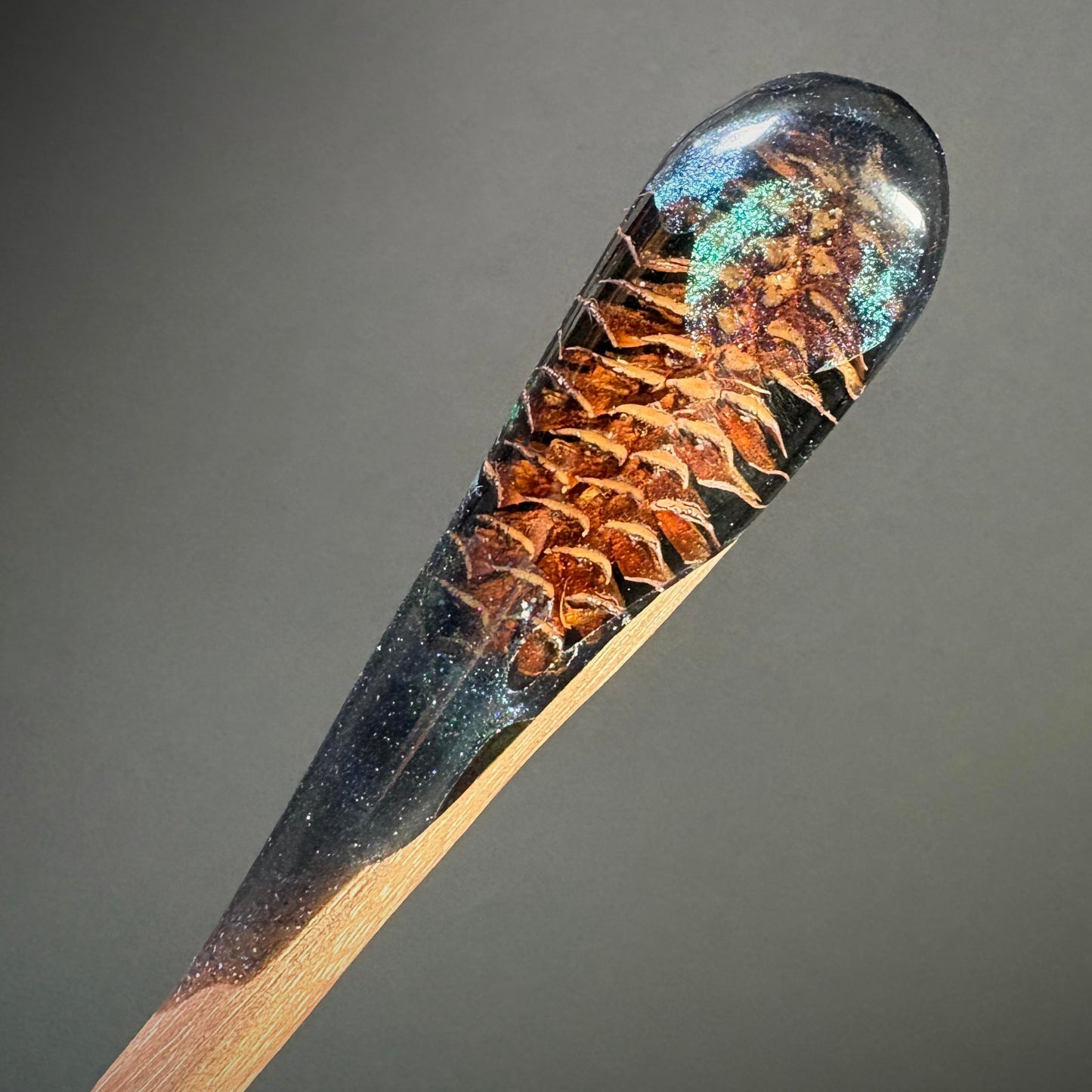 TEAL FOREST - HAIR STICK